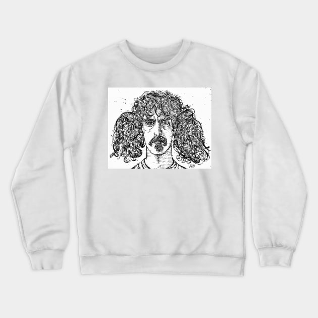 FRANK ZAPPA ink portrait Crewneck Sweatshirt by lautir